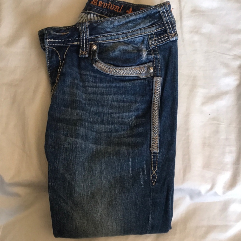 Rock revival crop jeans